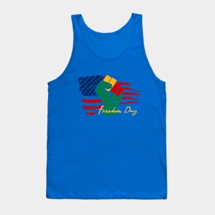 Freedom Day JUNEteenth (flag and fist) Tank Top